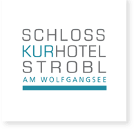 Schloss Kurhotel Strobl am Wolfgangsee Logo grau weißer Hintergrund